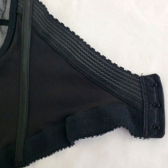 Vintage Y2K Vasserette 34B Low Back Strapless Bustier Black VGUC - Picture 7 of 11